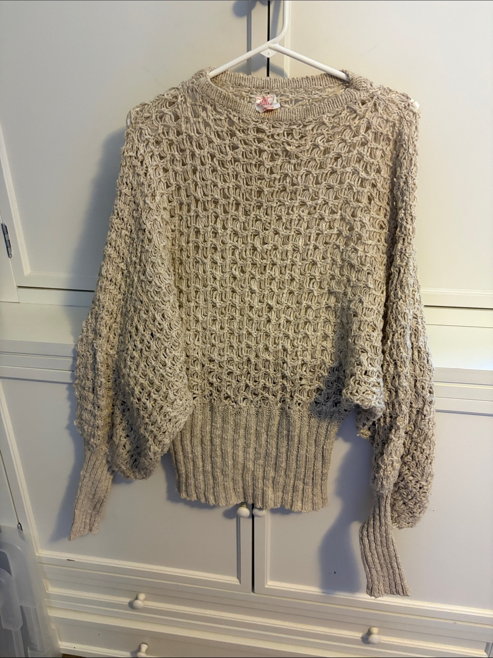 Cyril Cullen Chunky Open-Knit oatmeal Women's Sweater